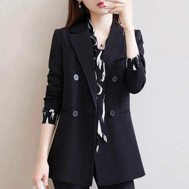 Top Trends: Elegant Lapel Solid Color Pockets All-match Blazer Women&#039;s Clothing 2023 Autumn Winter New Casual Tops Loose Office Lady Blazers Shoppable Styles