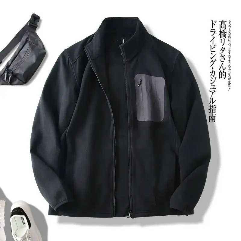 Top Trends: Breathable Men's Autumn / winter Standing Collar Fleece Casual Jacket Shoppable Styles - Image 2