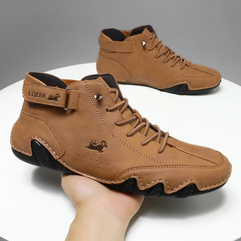 Top Trends: Leather Shoes For Men Casual Sneakers 2023 Waterproof Motorcycle Ankle Boots Italian Brand Men Shoes Luxury High Quality Loafers Shoppable Styles