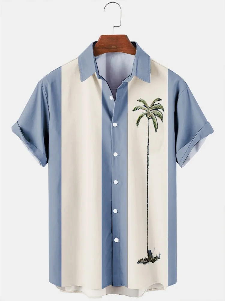 Top Trends: Hawaiian Shirt Men Summer 3d Coconut Tree Printed Holiday Short Sleeve Tops Tee Oversized Blouse Casual Dress Shoppable Styles