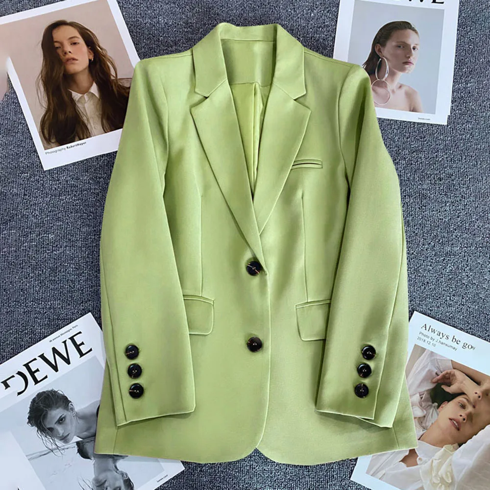 Top Trends: Elegant Office Lady Blazer Woman 2023 Fashion Long Sleeve Single Button Blazers New In Coats And Jackets Clothing Outerwears Shoppable Styles