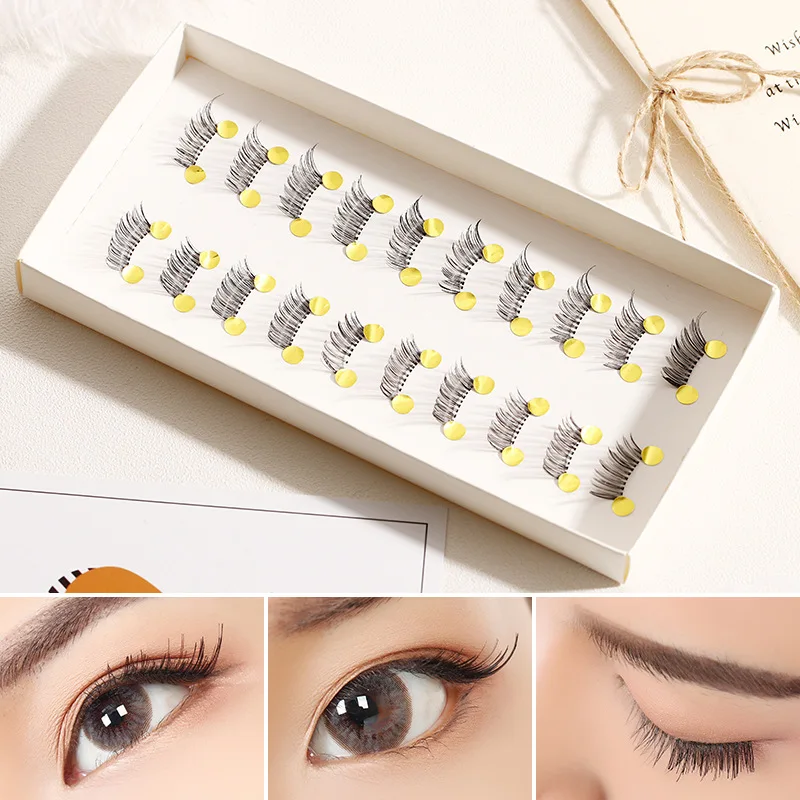 Top Trends: New 10 Pairs / set Mini Half Corner Black Handmade False Eyelashes Natural Fake Eyelashes Lashes Extension Tools Makeup Supplies Shoppable Styles