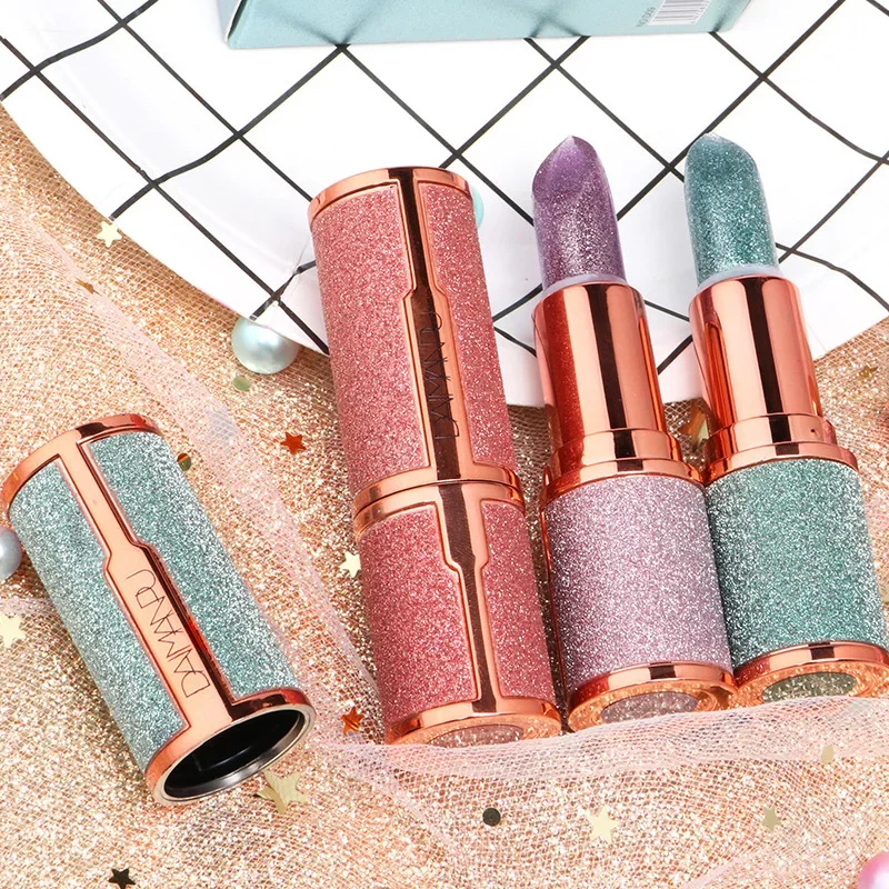 Top Trends: Glitter Matte Temperature Change Lipstick Waterproof Long Lasting Diamonds Lipsticks Non Stick Red Pink Lip Tint Makeup Cosmetic Shoppable Styles - Image 3