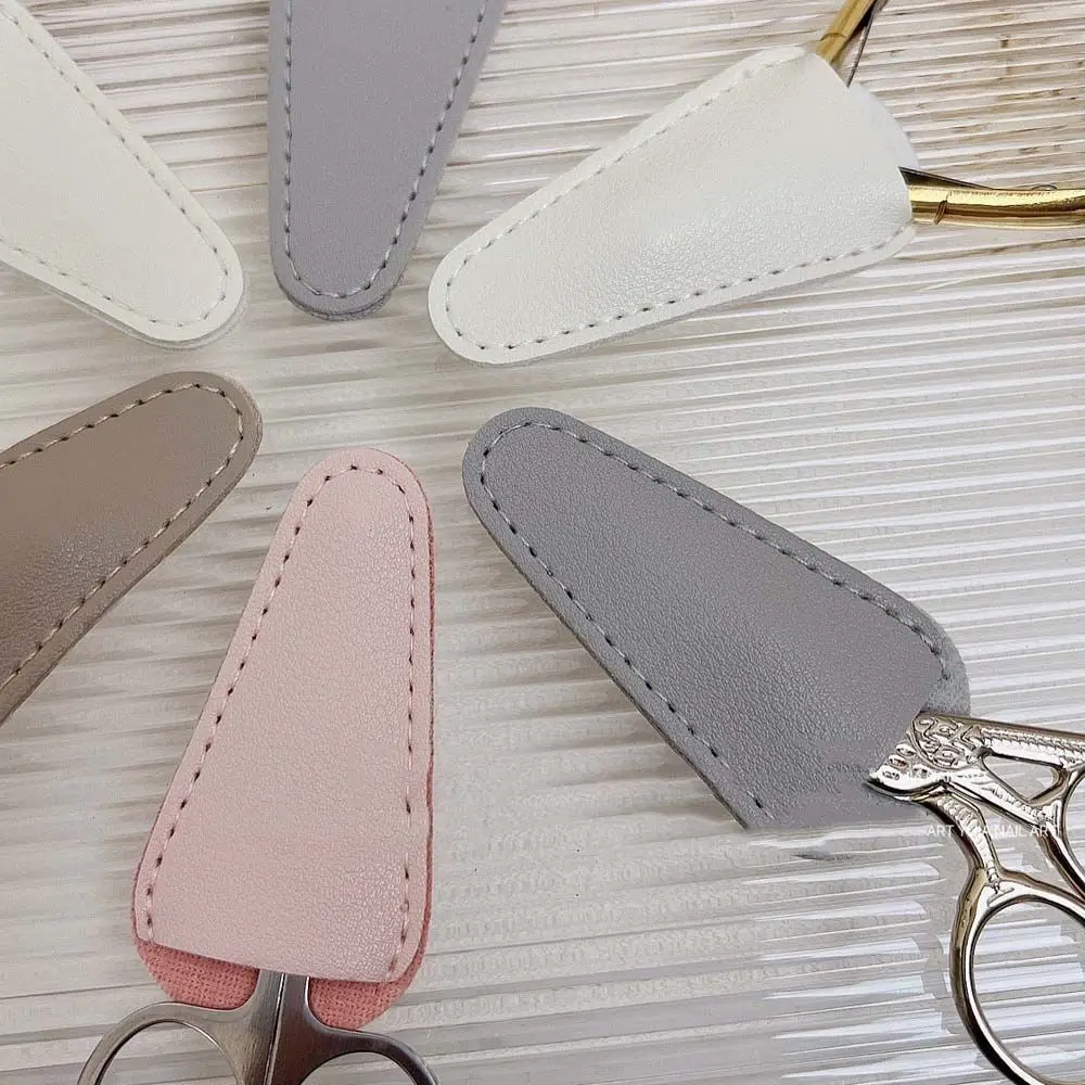 Top Trends: 1PC Scissors Protective Cases PU Leather Sewing Box Scissors Protective Cover DIY Scissors Sleeve Dead Skin Tweezers Cap Shoppable Styles