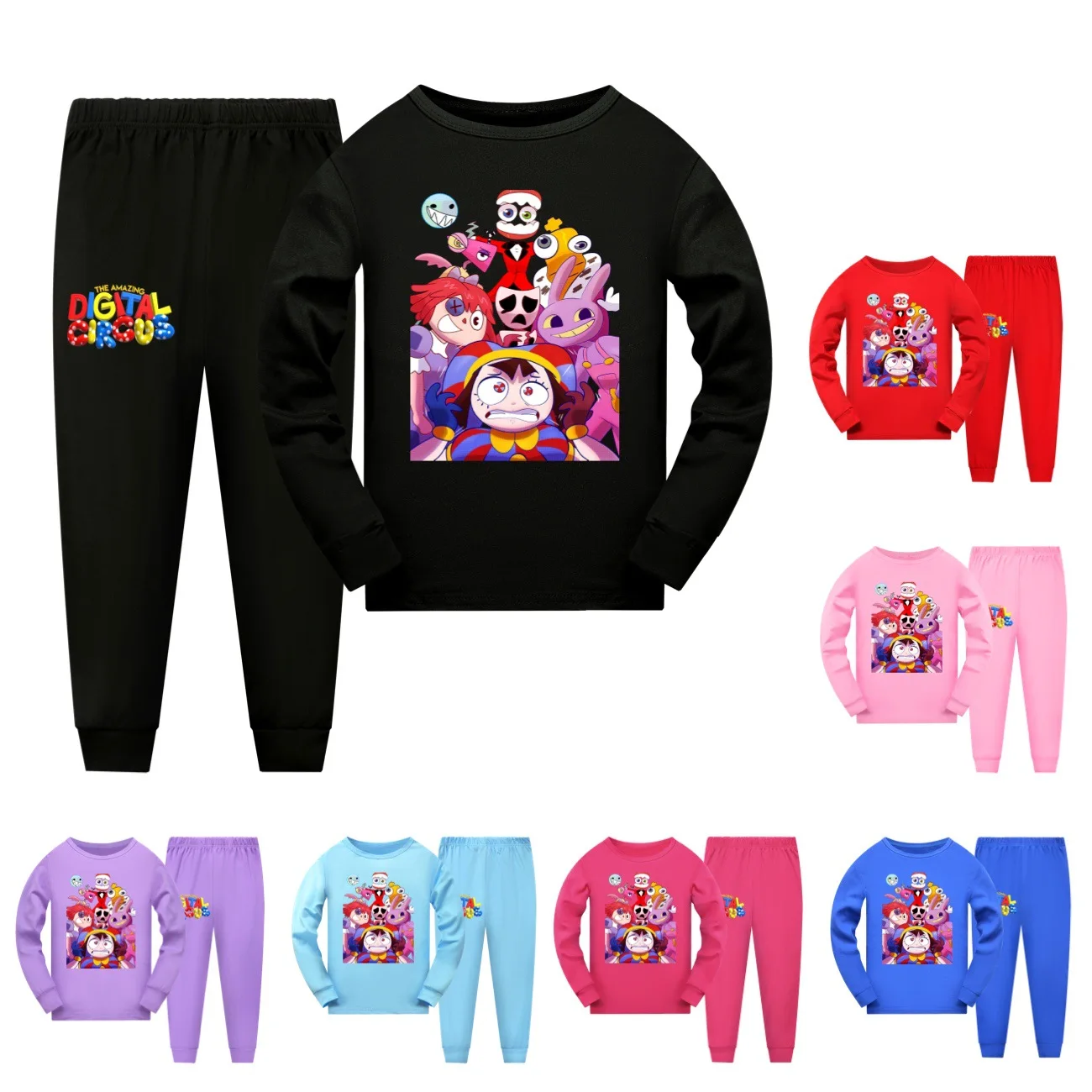 Top Trends: Cartoon Circo Digital Ropa Merch Clothes Kids Pomni Jax Pajamas Sets Baby Girls Long Sleeve Pijamas Junior Boy Cartoon Sleepwear Shoppable Styles