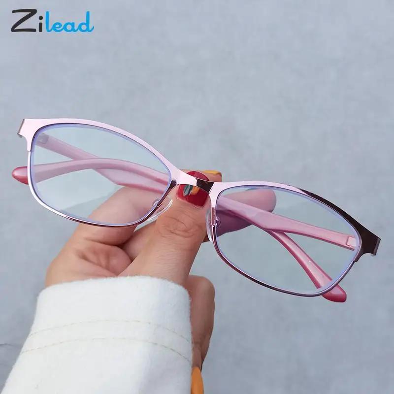 Top Trends: Zilead Anti Blue Light Myopia Glasses Women Ladies Oval Nearsighted Optical Eyeglasses Vintage Computer Diopters Eyewear 0-1-2-5 Shoppable Styles