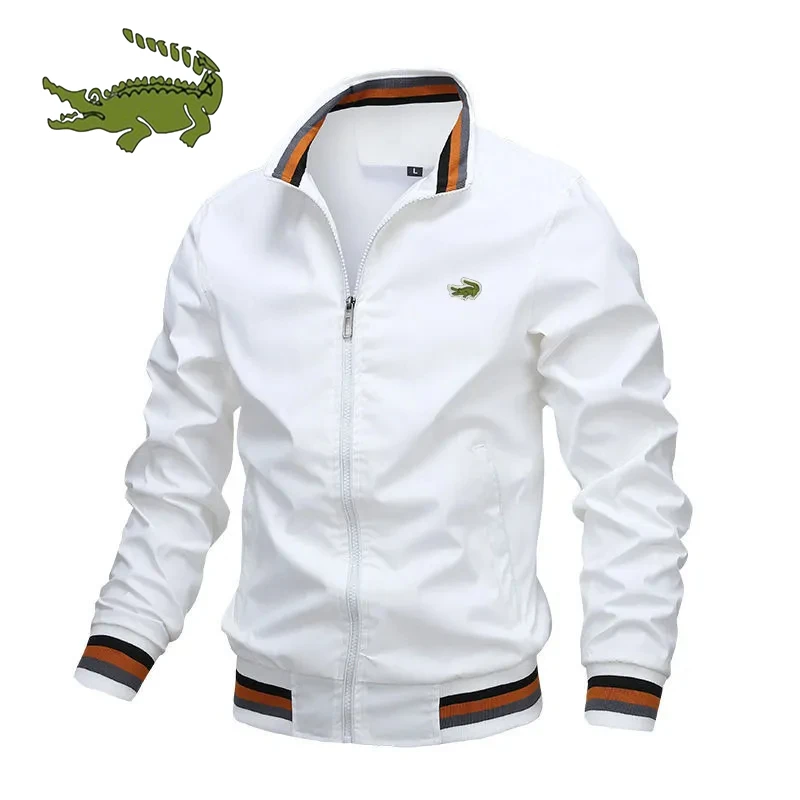 Top Trends: 2023 Embroidery CARTELO Men's Business Fashion Jacket Stand Collar Print Casual Zipper Jacket Outdoor Sports Coat Windbreaker Shoppable Styles