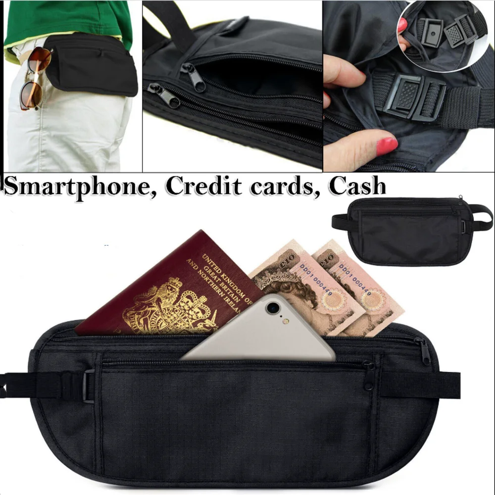 Top Trends: 2022 New Anti-theft Fanny Pack Invisible Ultra-thin Travel Phone Bag Waist Bag Safety Wallet Belt Bag Pocket Money Pouch Bags Shoppable Styles