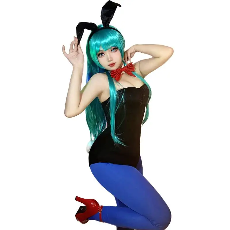 Top Trends: WENAM Anime Dragonball Bulma Cosplay Bulma Bunny Girl Bodysuit Uniform Set Women Halloween Party Sexy Costume With Bunny Ears Shoppable Styles