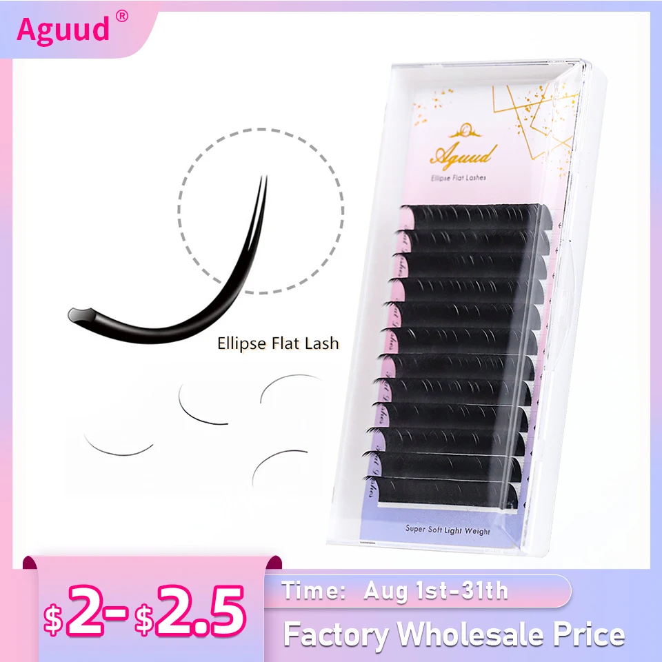 Top Trends: AGUUD Classic Flat Lashes Soft Double Split Tips Premium Flat Ellipse Mink Individual Eyelash Extensions Cashmere Flat Lashes Shoppable Styles