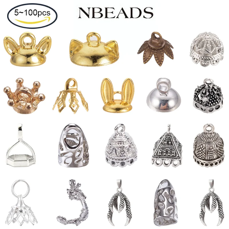 Top Trends: NBEADS 5-100PCS Brass Pendant Hexagon Bead Cap Platinum For Necklace Earrings DIY Jewelry Making Components Supplies Shoppable Styles