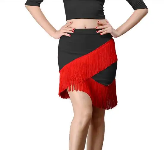 Top Trends: Sexy Latin Dance Skirt Women Double Tassels Adult Latin Practice Clothes Fringe Skirt Cha Cha Samba Rumba Dance Costume Shoppable Styles