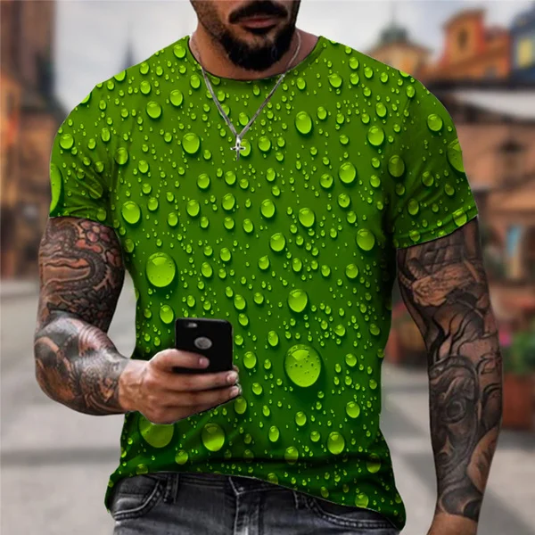 Top Trends: Fashion Raindrop 3D Printing T Shirt Water Drop Unisex Funny Short Sleeve Tee Shoppable Styles