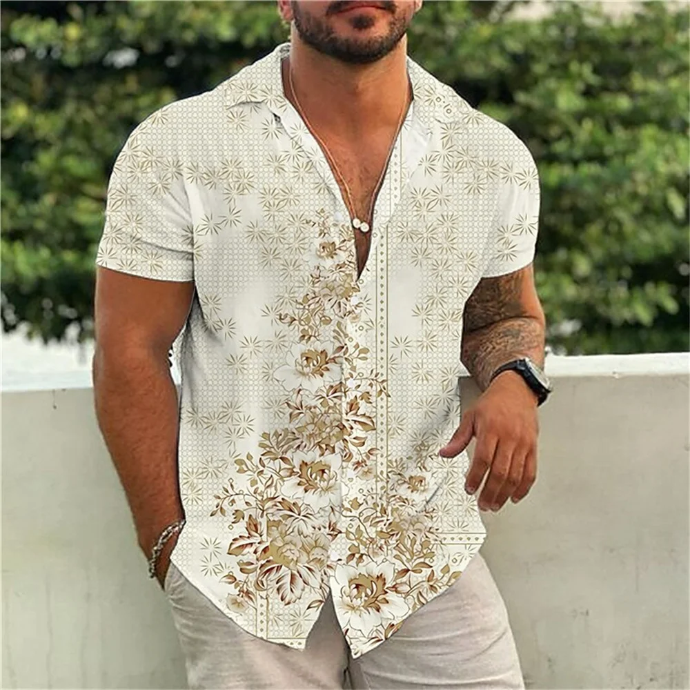 Top Trends: 2023 Hawaiian Shirt Men 3d Print Shirts For Men Abstract Simple Short-sleeved Men&#039;s Shirts Loose Summer Top Men Women Shirts 5xl Shoppable Styles