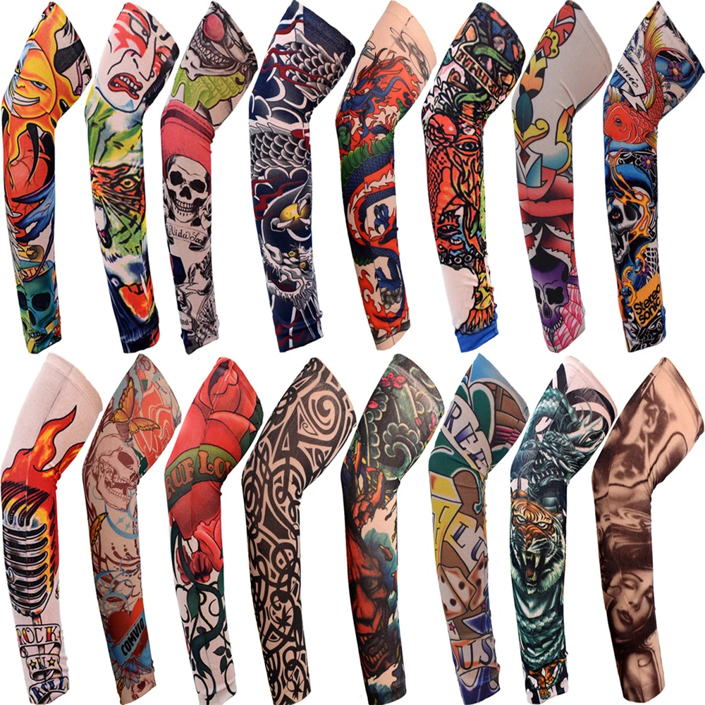 Top Trends: Outdoor Tattoo Sleeve Flower Arm Tattoo Cycling Fishing Sunscreen Men And Women Cool Arm Protection ZY017 Shoppable Styles