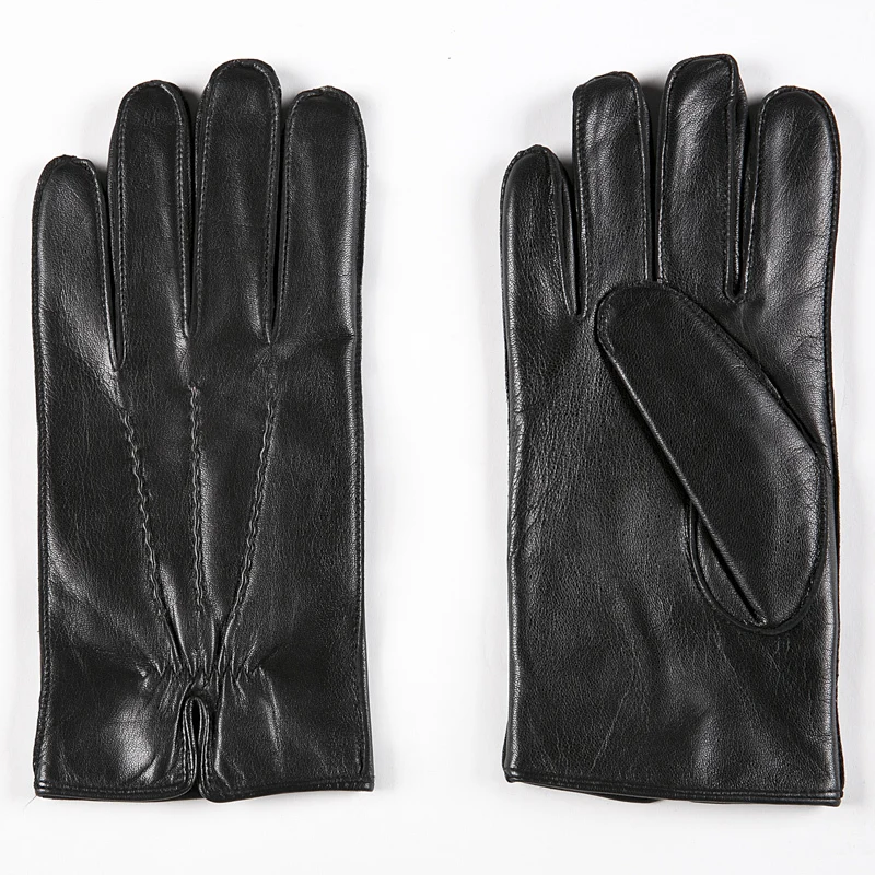 Top Trends: Gours Winter Real Leather Gloves For Men Fashion Brand Black High Quality Genuine Goatskin Gloves Classic Mittens Warm GSM019 Shoppable Styles - Image 4