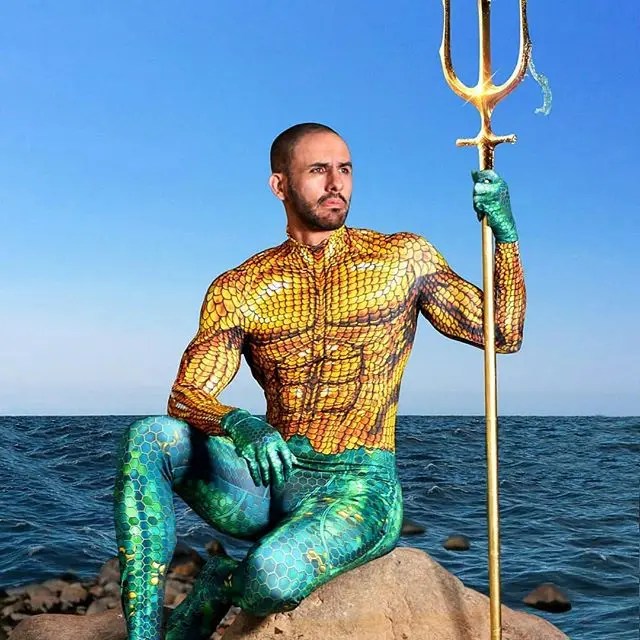 Top Trends: Halloween Aquaman Cosplay Costume Superhero Arthur Curry Orin Zentai Bodysuit Suit Jumpsuits Adult Kids Shoppable Styles