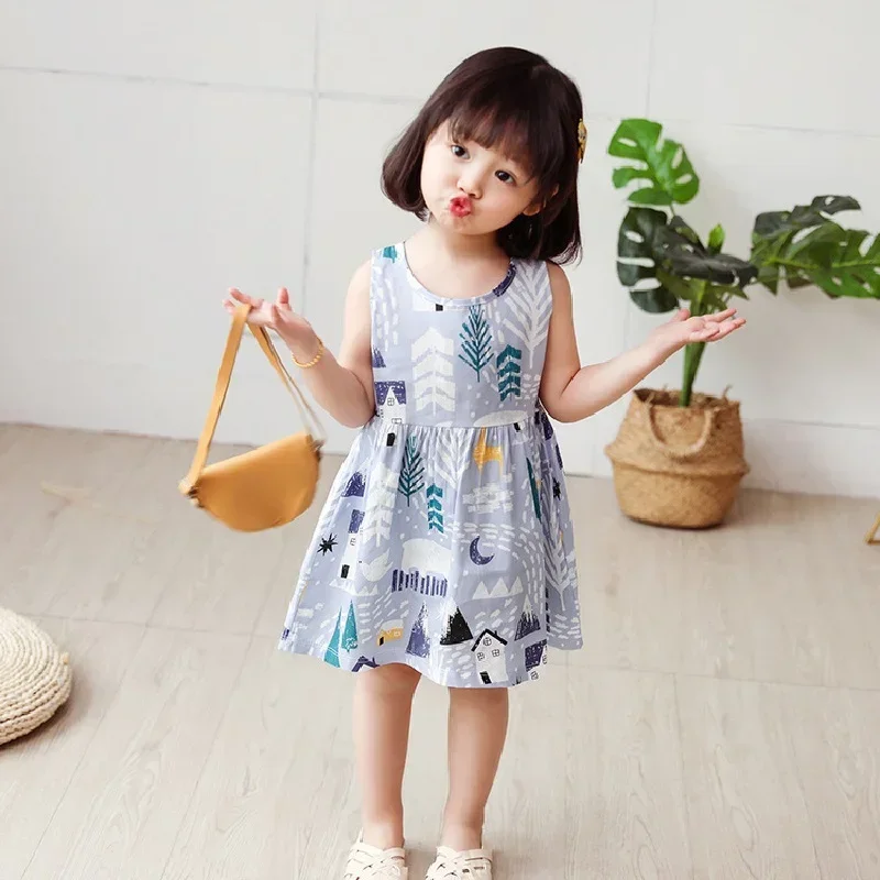 Top Trends: Girl Dresses Cotton Children Clothing Summer Kids Clothes Dresses For Girls Party Princess Fashion Outfit Cartoon Beach Dress Shoppable Styles - Image 5