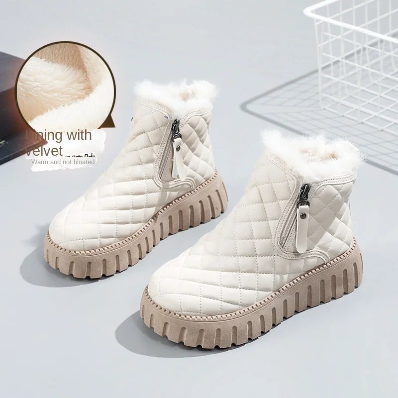 Top Trends: Winter Women's Shoessnow Boots Platform Shoes Warm Cotton Shoes Short Boots Outdoor Casual Shoes High Quality Women White Boots Shoppable Styles