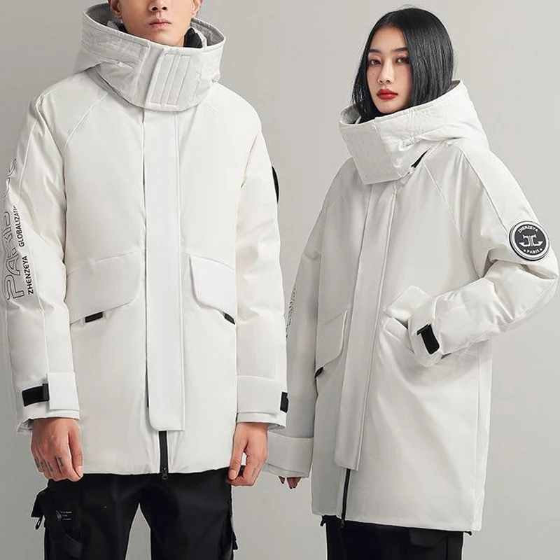 Top Trends: Luxury Goose Down Coat Jacket Workwear New In Down Coats For Men Intensification Korean Outdoors Long Puffer Jackets Snow Winter Shoppable Styles - Image 5