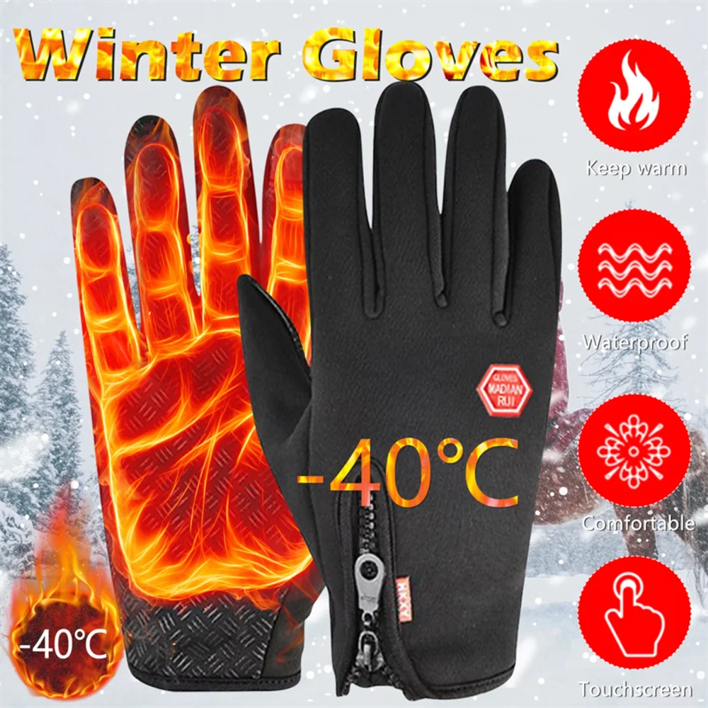 Top Trends: Winter Warmer Men Women Tactical Gloves Touchscreen Waterproof Hiking Skiing Fishing Cycling Snowboard Non-slip Warm Gloves Shoppable Styles