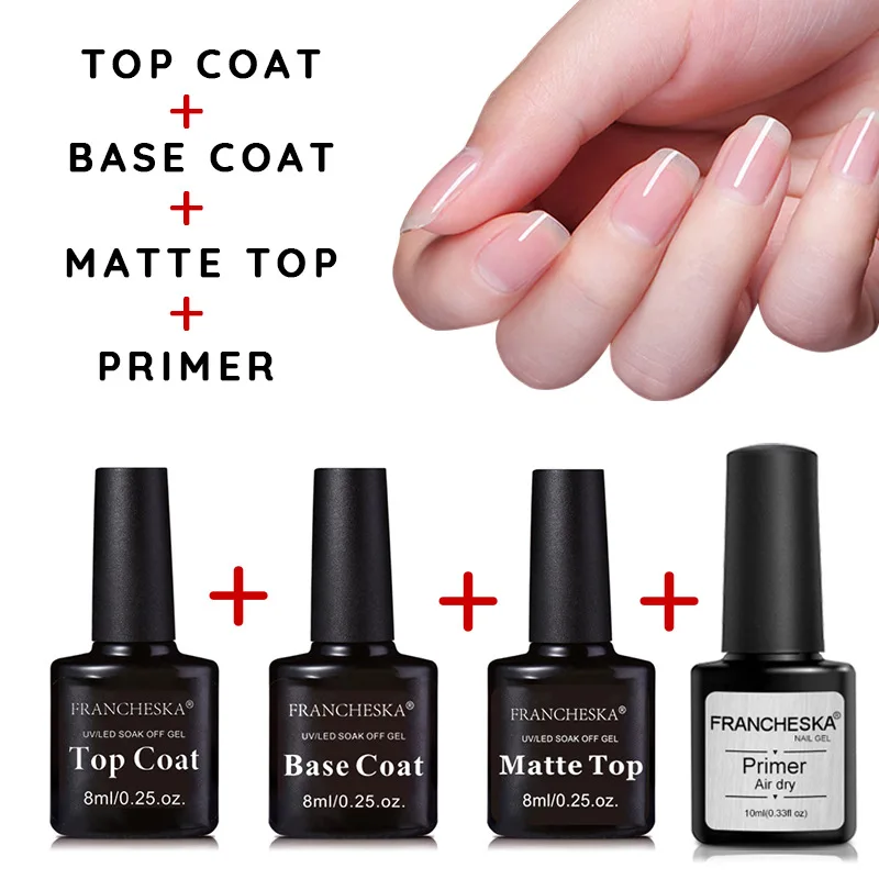 Top Trends: New Nail Polish Base Foundation And No Wipe Top Coat Transparent Primer Soak Off Primer Seal Layer Frosted Seal Layer Set TSLM2 Shoppable Styles