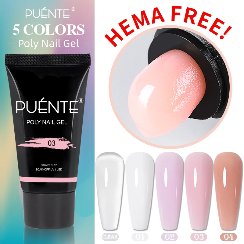 Top Trends: PUENTE Poly Nail Gel 30ML Hema Free Acrylic Gel Finger Extension Semi Permanent Fast Builder Hybrid Varnish UV Poly Nail Polish Shoppable Styles