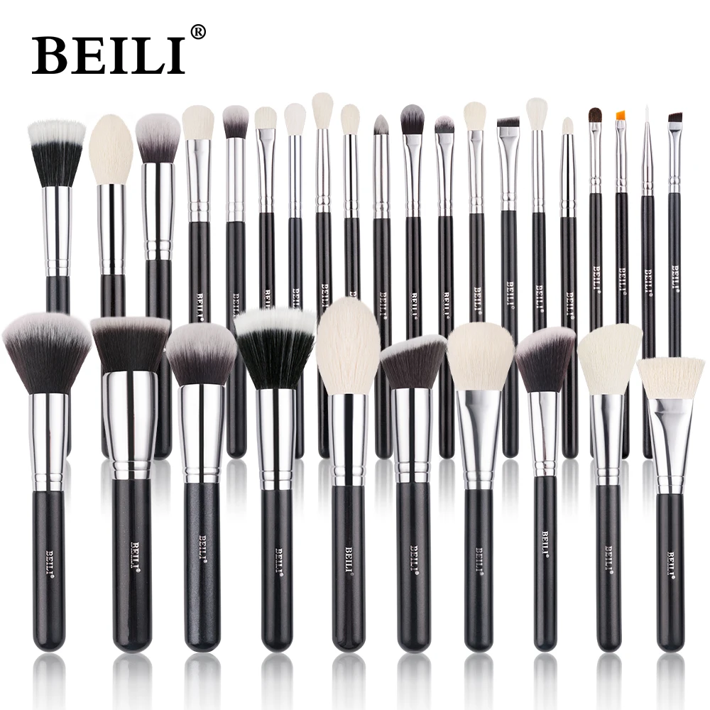 Top Trends: BEILI Black Makeup Brushes Set Professional Natural Goat Fiber Hair Brushes Foundation Powder Contour Eyeshadow Make Up Brushes Shoppable Styles