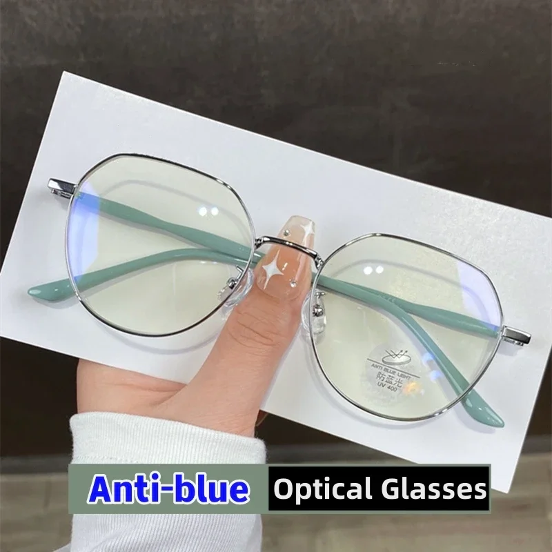 Top Trends: Unisex Trendy Optical Spectacle Eyeglasses Female Anti Blue Light Computer Glasses Luxury Round Frame Plain Eyewear Shoppable Styles