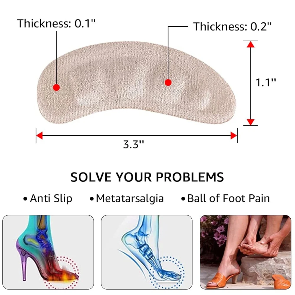 Top Trends: Soft Silicone Pads For Women's Shoes Anti-Slip Forefoot Insert Pad Heel Liner Gel Insoles For Heels Sandals Slippers Foot Pad Shoppable Styles - Image 6