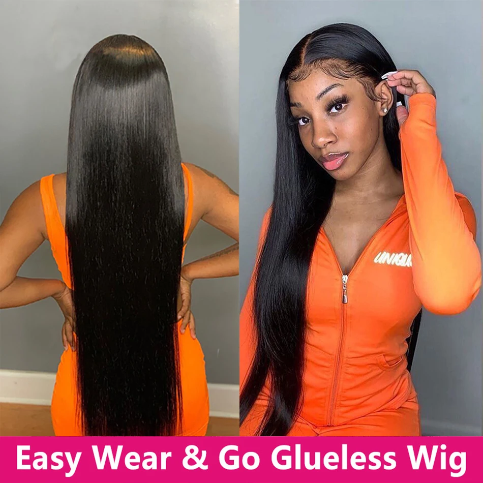 Top Trends: Glueless Lace Front Wig Straight Lace Frontal Human Hair Wigs 13x4 Brazilian Long 32inch Human Hair Closure Wig Pre Plucked 180% Shoppable Styles