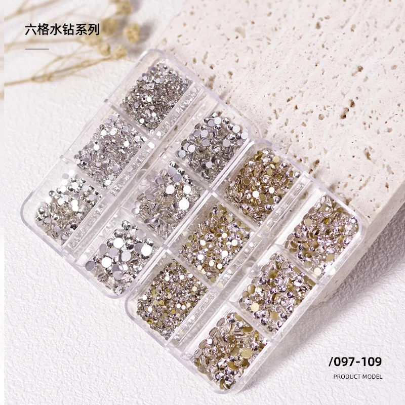 Top Trends: Mixed Size Crystal Nail Art Rhinestone Clear AB Non Hotfix Flatback Gem Diamond 3D Nail Art Decorations DIY Manicure Face Makeup Shoppable Styles