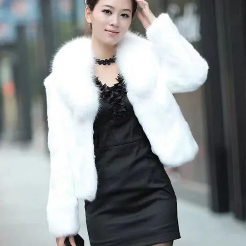 Top Trends: Red Black Raccoon Fur Collar Imitation Fur Pu Fur Short Slim Fit Coat Sheep Skin Leather Jacket Women 2023 Indie Coat Jackets Shoppable Styles - Image 5