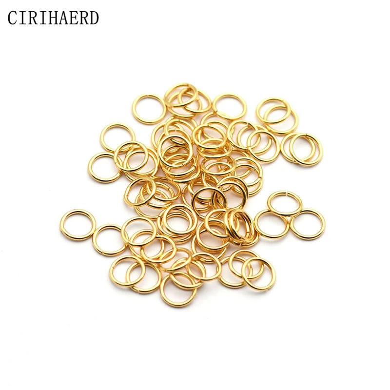 Top Trends: 14K Gold Plated Brass Open / Closed Jump Rings Necklace Bracelet Connector For Jewelry Making Supplies DIY Jewelry Accessories Shoppable Styles