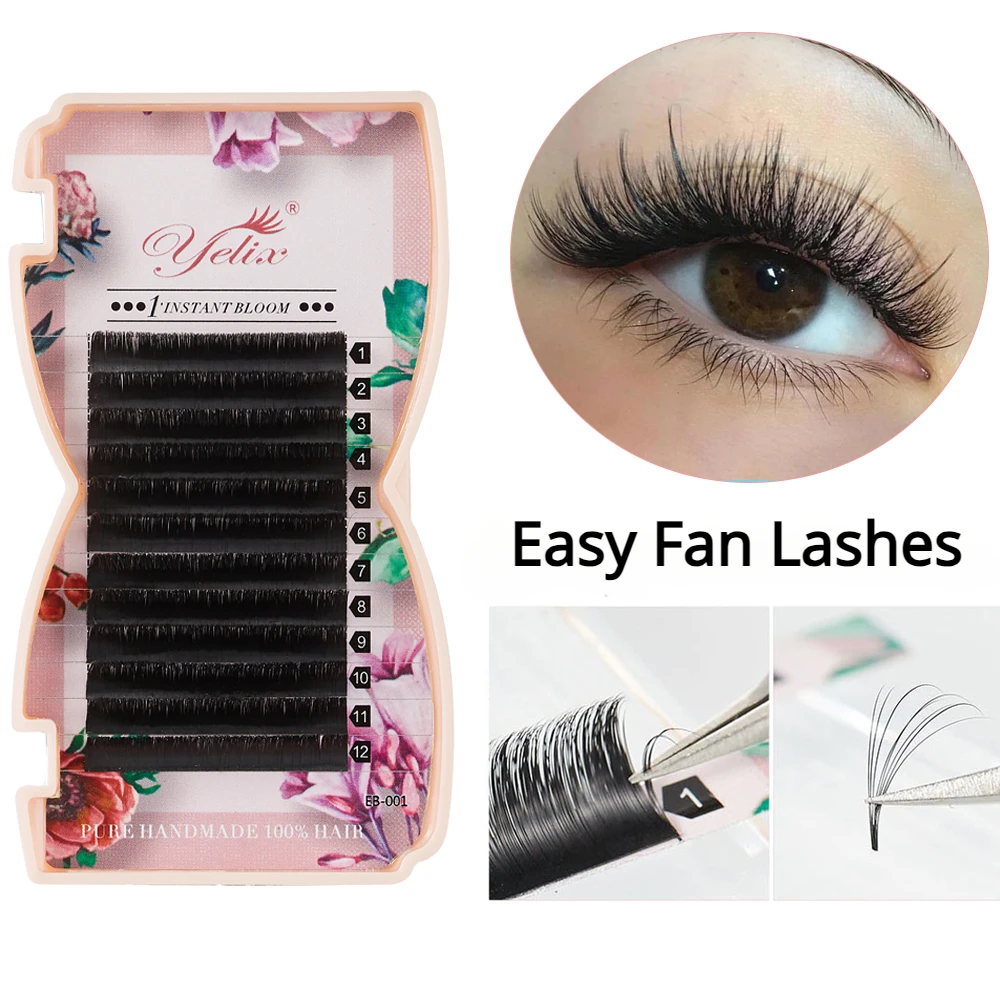 Top Trends: Yelix Easy Fanning Individual Eyelash Extensions Mega Volume Lashes Easy Fan Eyelash Natural Professional Eyelashes For Building Shoppable Styles