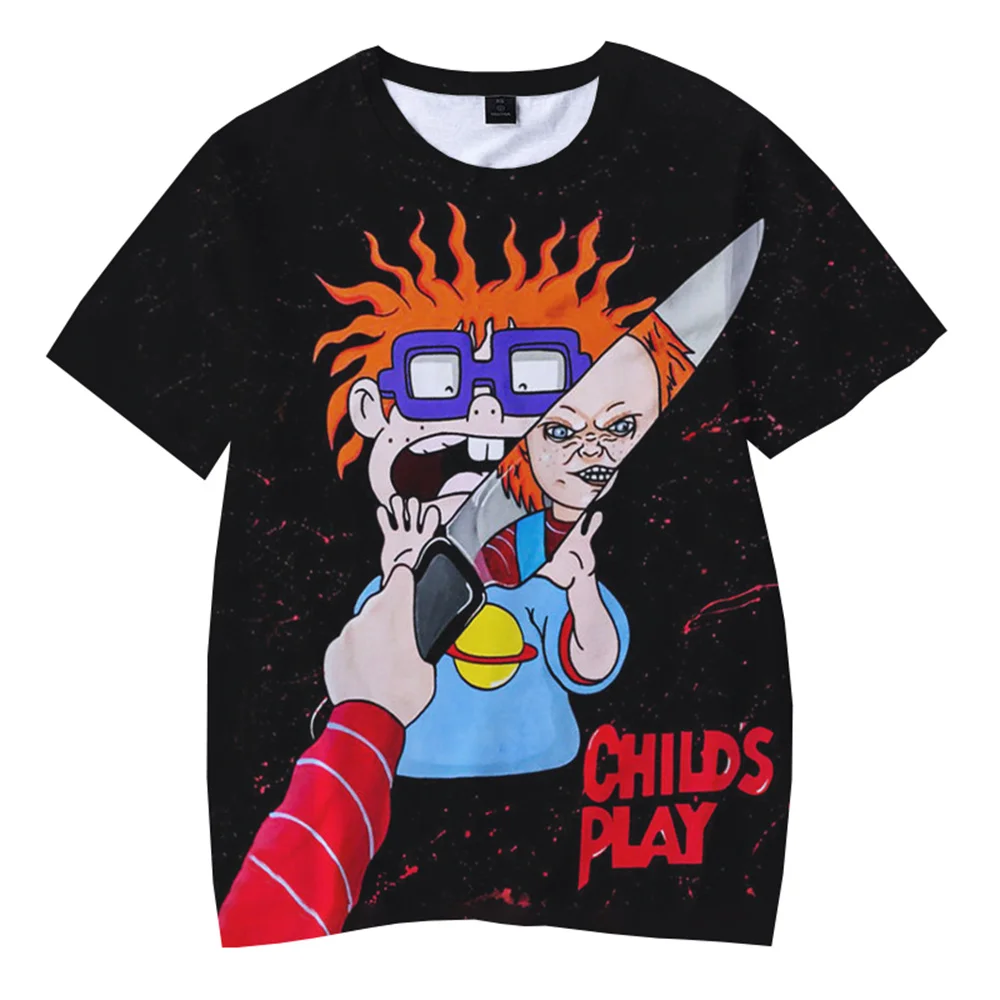 Top Trends: 2024 Horror Movie Kids Game Chucky 3D Printed T Shirt Men&#039;s Summer Fashion Casual Funny T Shirt Street T Shirt Shoppable Styles