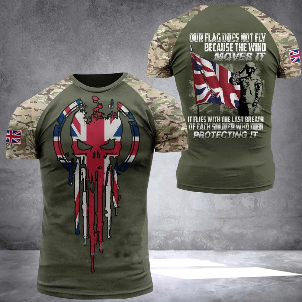 Top Trends: New UK Men's T Shirt United Kingdo Soldier-army-veteran Country Flag 3d Printed High Quality T-shirt Summer Men Britain T-shirts Shoppable Styles - Image 2