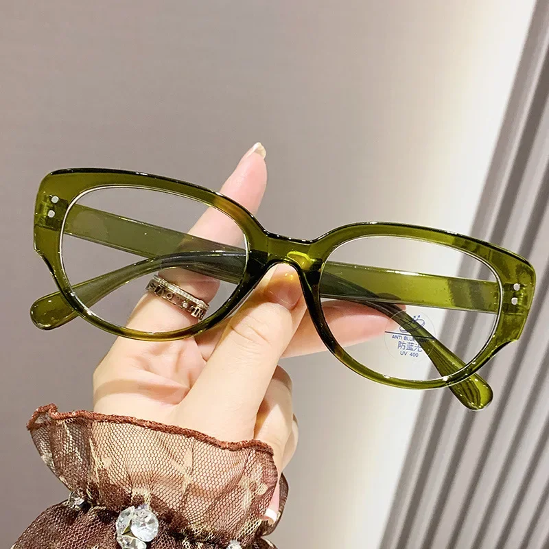 Top Trends: Oversized Female Finished Myopia Glasses Fashion Transparent Short Sighted Diopter Eyewear Unisex Large Cat Eye Computer Glasses Shoppable Styles - Image 2