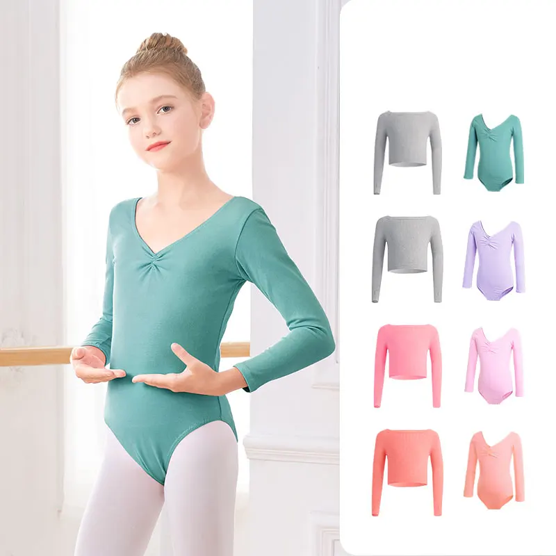 Top Trends: Ballet Leotards Kids Gymnastics Leotard Girls Dance Bodysuit Dancewear Dance Costumes Toddler Cotton Dance Leotard Short Sleeves Shoppable Styles - Image 2