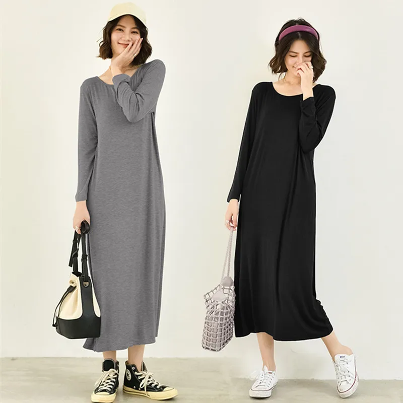 Top Trends: Fdfklak Temperament New Cotton Sleepwear Night Dress Women Spring Fall Long Sleeve Nightgowns Outside Wear Ladies Nightshirt Shoppable Styles