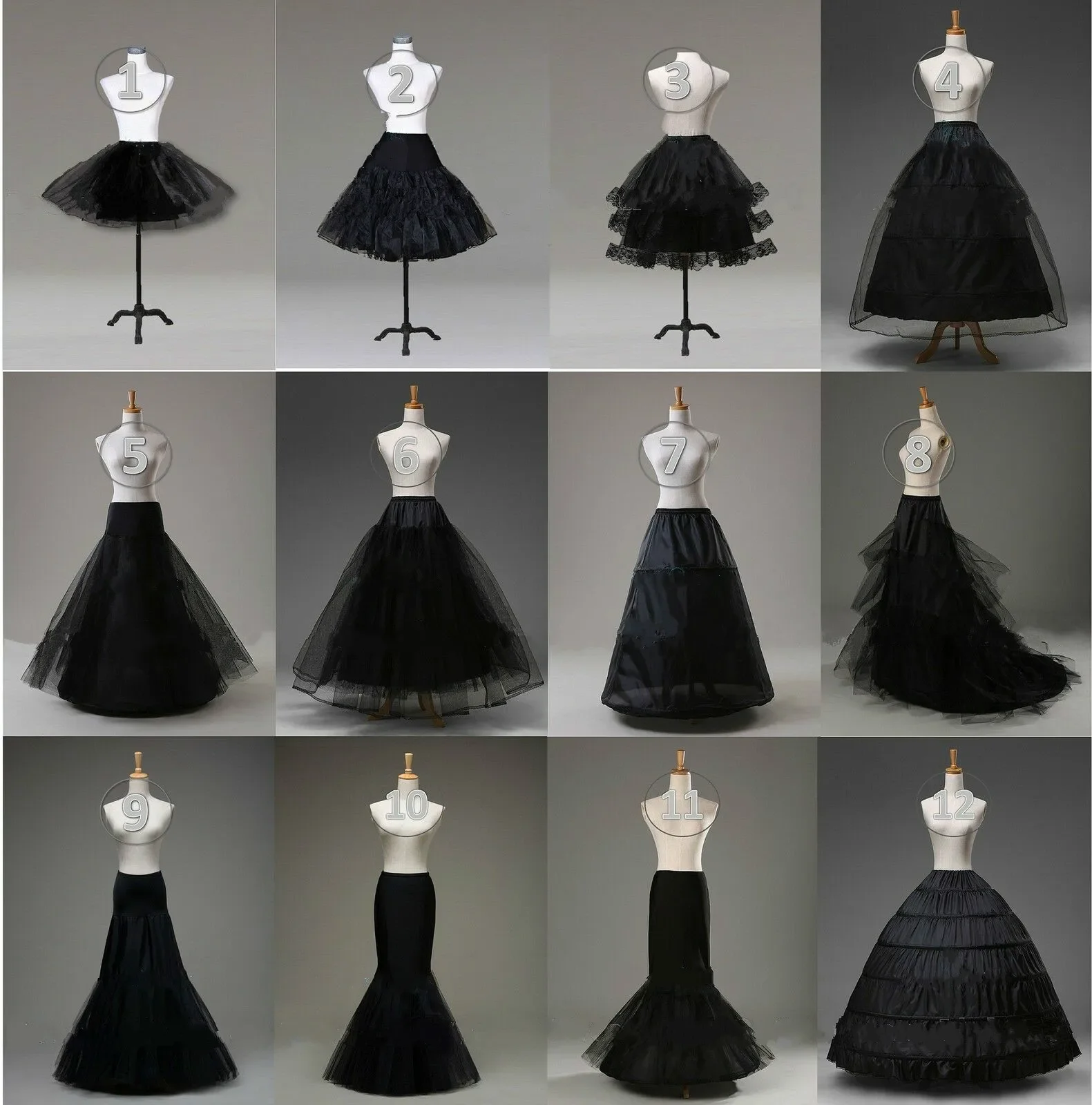 Top Trends: White / Black Bridal Petticoat Crinoline Underskirt Hoop / Hoopless / Mermaid / Fishtail Shoppable Styles