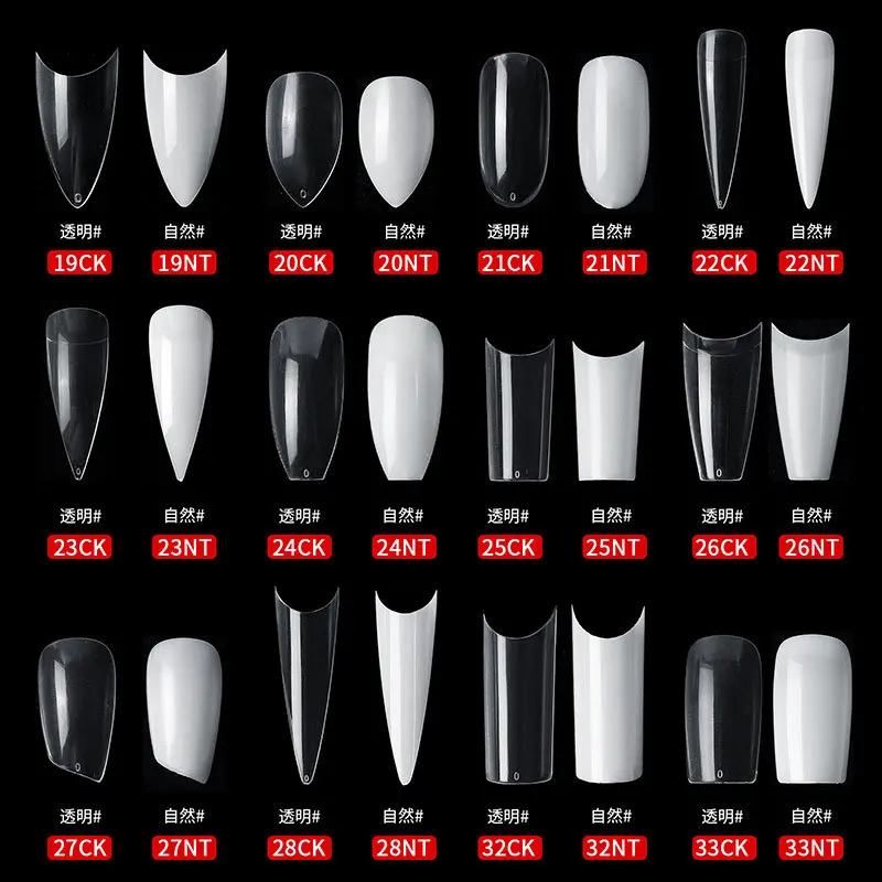 Top Trends: 100 / 500PCS PRO White Clear V Straight Round End Full / Half Acrylic Ballet Coffin French False Nail Tips Fake Toenail Tip Manicure Shoppable Styles - Image 3