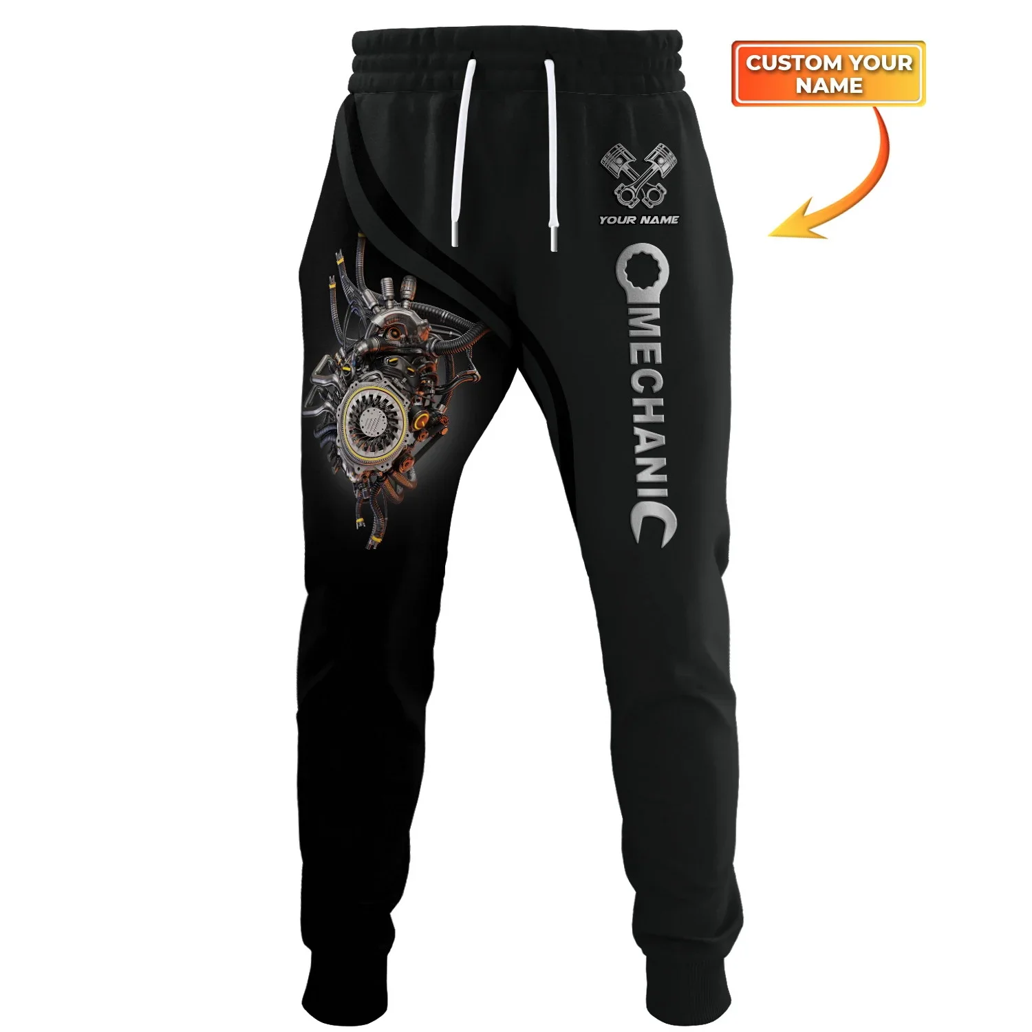 Top Trends: Metal Mechanic & Excavator Personalized Name 3D All Over Printed Men's Jogger Pants Autumn Fashion Unisex Casual Sweatpants MP09 Shoppable Styles