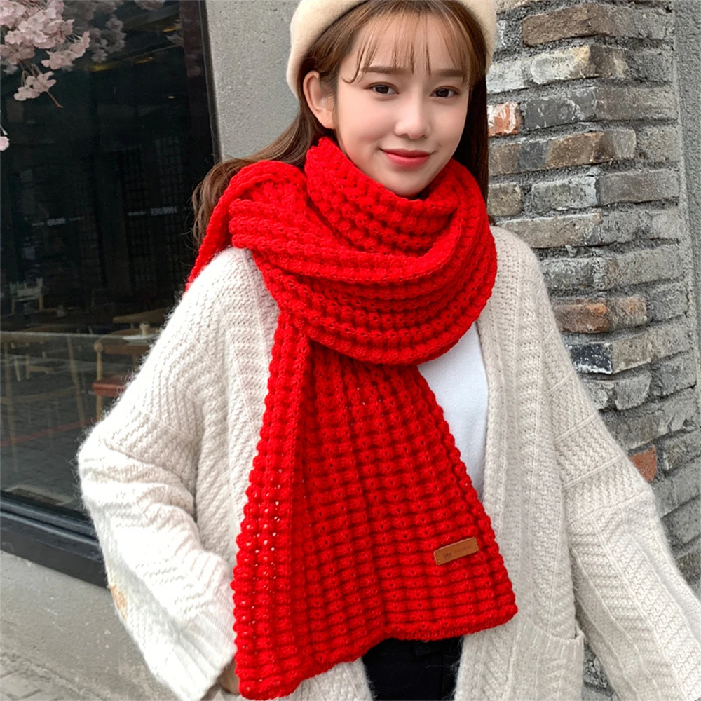 Top Trends: The New Corn Labeling Han Edition Student Knitting Wool Scarf Fall And Winter To Keep Warm To Thicken The Joker CN002 Shoppable Styles