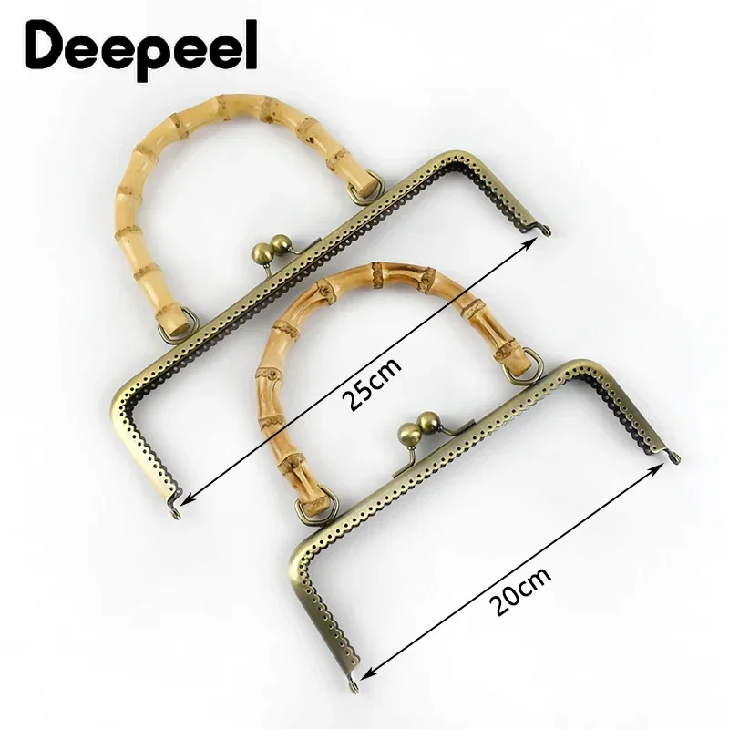 Top Trends: 1 / 2 / 5Pcs Deepeel 20 / 25cm Metal Purse Frame Handle Bags Kiss Clasp Sew Kit DIY Bag Framework Handbag Sewing Brackets Accessories Shoppable Styles - Image 3