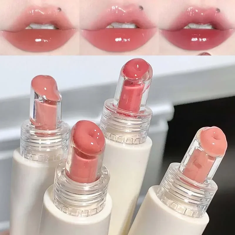 Top Trends: 4 Colors Water Mirror Lip Gloss Moisturizing Nude Lipgloss Jelly Transparent Tube Liquid Lipstick Long Lasting Makeup Cosmetics Shoppable Styles