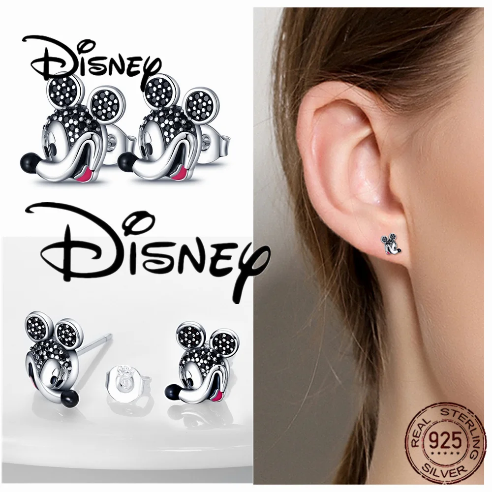 Top Trends: Disney Mickey Mouse Earrings 925 Sterling Silver Mickey Series Mickey Earrings Earstuds Sterling Silver Women's Star Earrings Shoppable Styles - Image 6