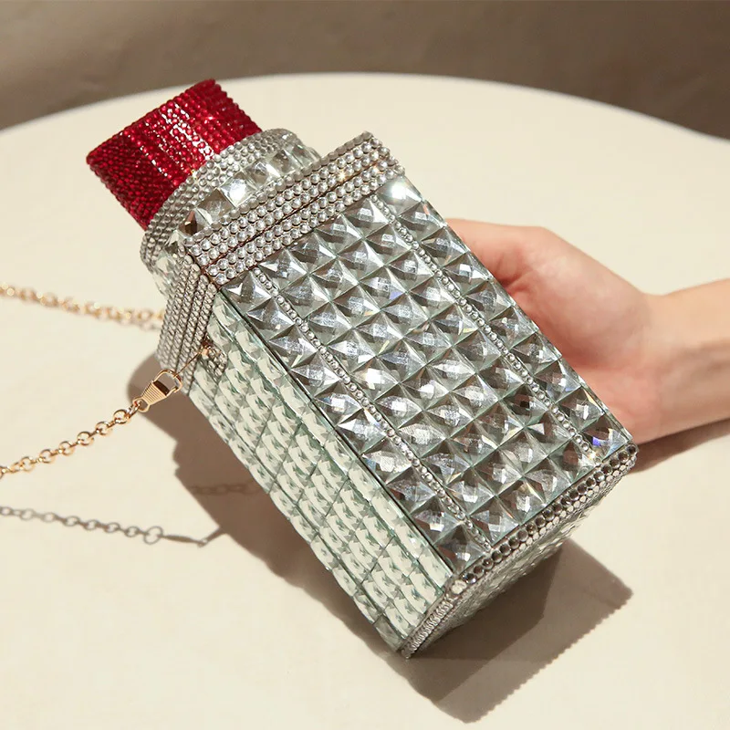 Top Trends: Rhinestone Purse Luxury Designer Handbag Personalized Clutch Evening Bag Female Diamond Lipstick Party Prom Wallet Wedding Pouch Shoppable Styles