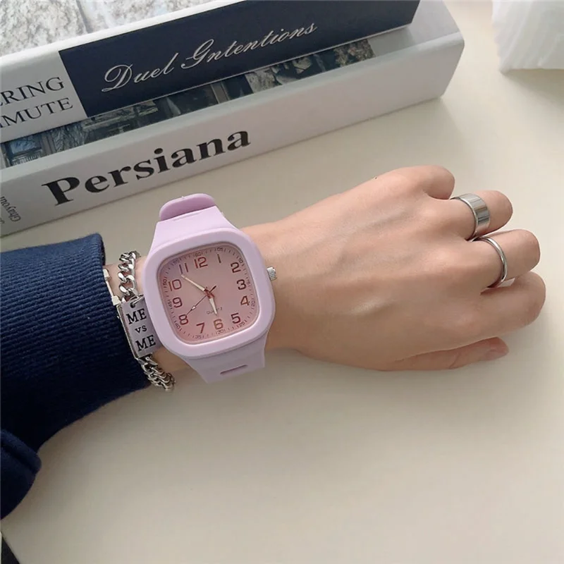 Top Trends: Fashion Women Quartz Wristwatches Silicone Casual Women's Watches Square Ladies Watches Student Watches Female Gift Shoppable Styles