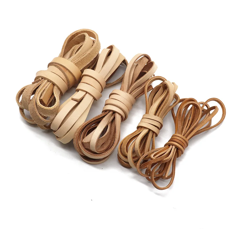 Top Trends: 1 / 2meters Flat Round Genuine Cow Leather Cords Vintage Brown 3 / 4 / 5 / 6 / 8 / 10mm Leather Rope String For Bracelet Jewelry Making Shoppable Styles - Image 6